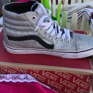 Silver Glittery Vans